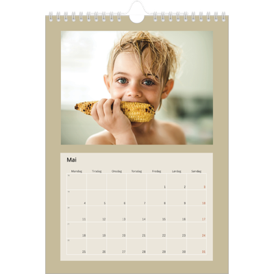 Fotokalender A4 (20 x 30 cm) — Kalender i jordtoner [kalender-forside]