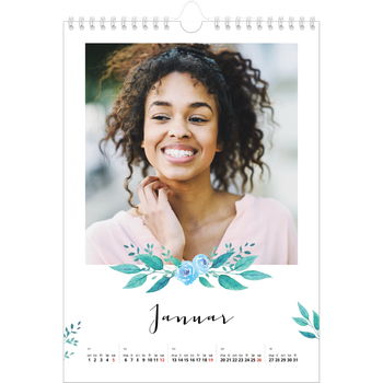 Fotokalender A4 — Blomsterillustrasjoner