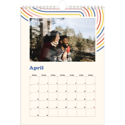 Fotokalender A4 (20 x 30 cm) — Retro striper [April]