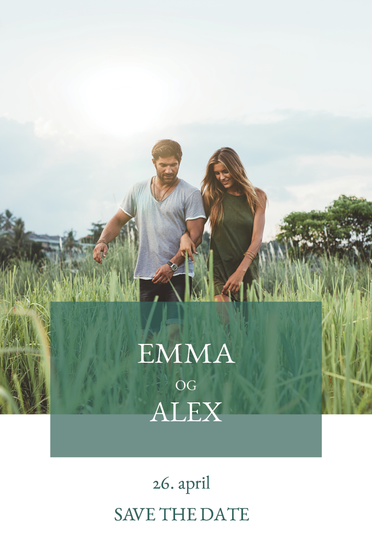 Save the date — Enkel grønn