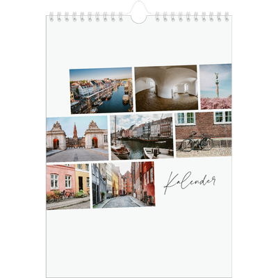 Fotokalender A4 (20 x 30 cm) — Byferie (hvit) [kalender-forside]