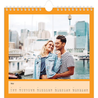 Månedskalender kvadratisk — Stilrene farger [Mai]