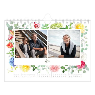 Fotokalender A5 — Klassiske blomster [kalender-forside]