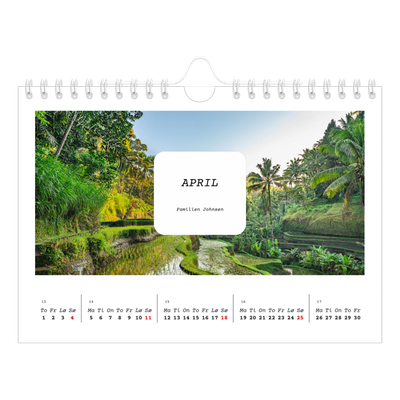 Fotokalender A5 — Den fulle historien [April]