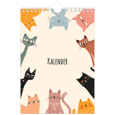 Fotokalender A5 — Kattepoter og kruseduller [kalender-forside]