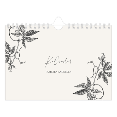 Fotokalender A5 — Blekk & blomst [kalender-forside]