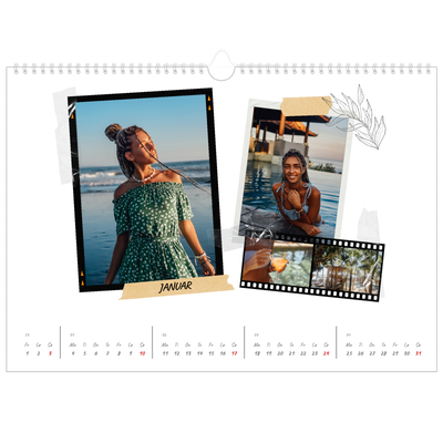 Fotokalender A3 — Scrapbook stil [Januar]
