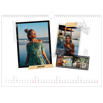 Fotokalender A3 — Scrapbook stil