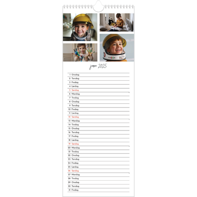 Fotokalender smal  — Bildecollage [Januar]