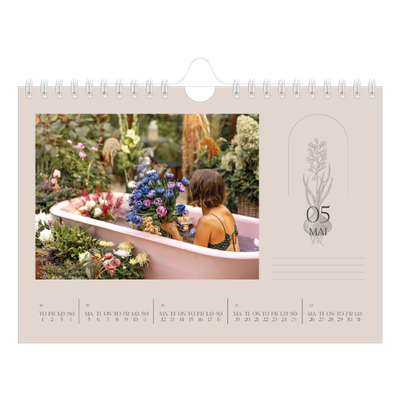 Fotokalender A5 — Enkel botanisk [kalender-forside]