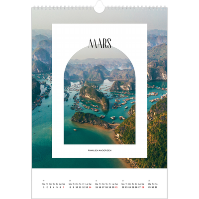 A3 Månedskalender — Den åpne buen [Mars]