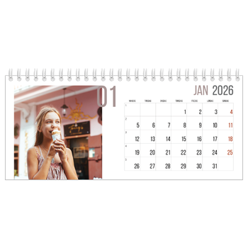 Bordkalender med foto — Tall for måned