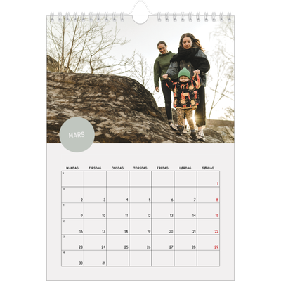Fotokalender A4 (20 x 30 cm) — Fotoklistremerke [Mars]