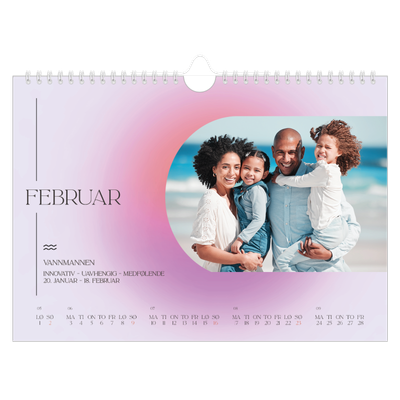 Fotokalender A4 — Astrologi gradient [Februar]