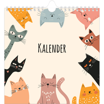 Månedskalender kvadratisk — Kattepoter og kruseduller [kalender-forside]