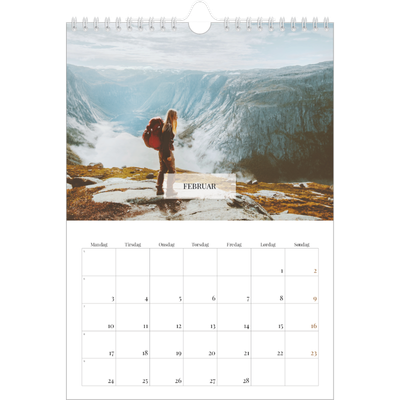 Fotokalender A4 (20 x 30 cm) — Klassisk kalender [Februar]