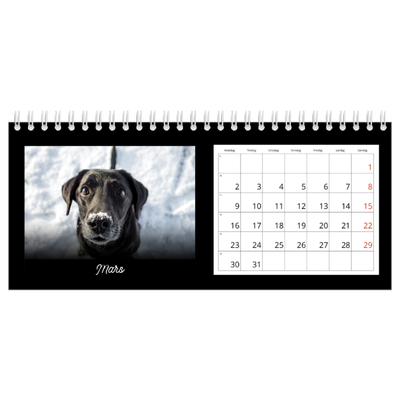 Bordkalendere — Sort minimalisme [Mars]