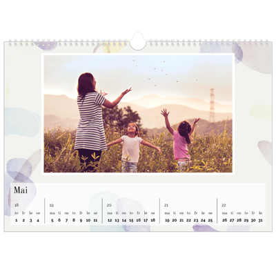Fotokalender A3 — Akvarellformer [kalender-forside]