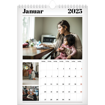 Fotokalender A4 — Avisstil