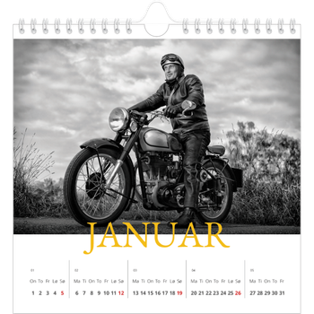 Fotokalender Kvadratisk — Historisk stil