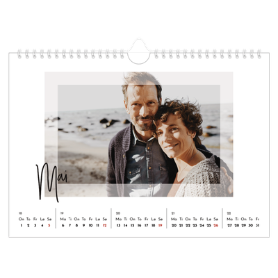 Fotokalender A4 — Transparente rammer [kalender-forside]