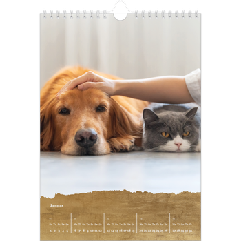 Fotokalender A4 — Gullfolie