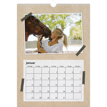 Fotokalender A3 — Washi tape