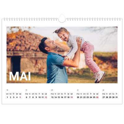 Fotokalender A3 — Stor måned [kalender-forside]