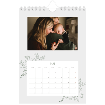 Fotokalender A5 — Håndtegnet blomster [kalender-forside]