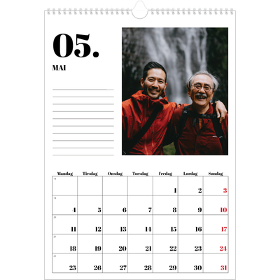 A3 Månedskalender — Serif og øyeblikk [kalender-forside]