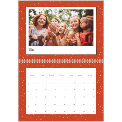 Fotokalender A4 dobbel (30 x 40 cm) — Fargerike minner [kalender-forside]