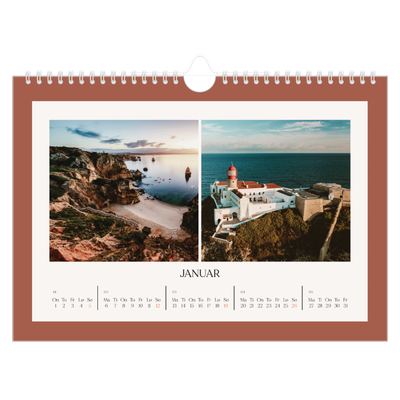 Fotokalender A4 — Klassiske farger [Januar]