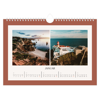 Fotokalender A4 — Klassiske farger