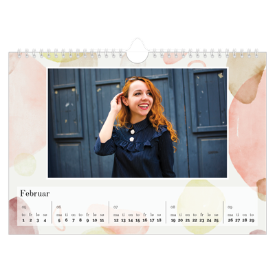 Fotokalender A4 — Akvarellformer [Februar]