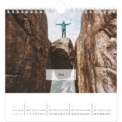 Månedskalender kvadratisk — Klassisk kalender [kalender-forside]