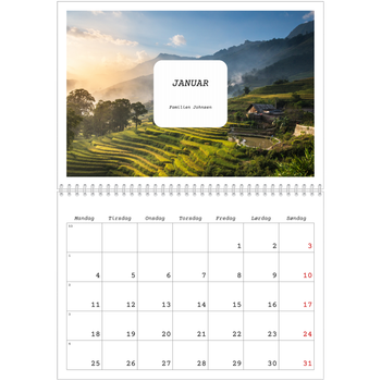 Fotokalender A4 dobbel — Den fulle historien