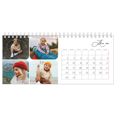 Bordkalendere — Øyeblikksbilder og skrift [Mars]