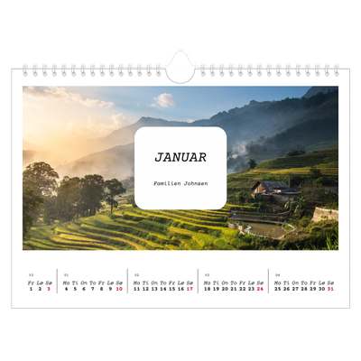 Fotokalender A4 — Den fulle historien [Januar]