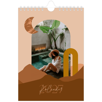 Fotokalender A5 — Nøytrale fjell [kalender-forside]