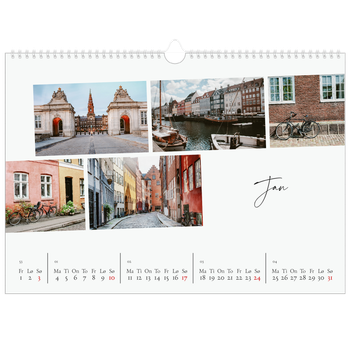 Fotokalender A3 — Byferie (hvit)