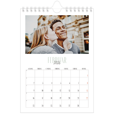 Fotokalender A5 — Flere fonter [Februar]