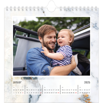 Fotokalender Kvadratisk — Marmorbakgrunn