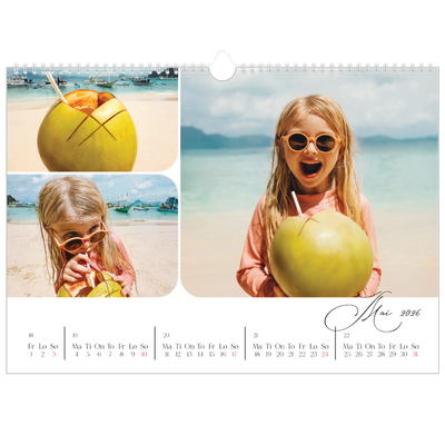 Fotokalender A3 — Øyeblikksbilder og skrift [kalender-forside]