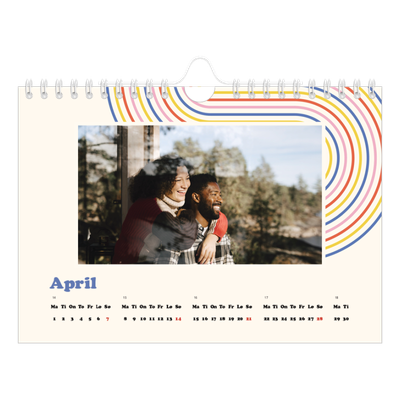 Fotokalender A5 — Retro striper [April]