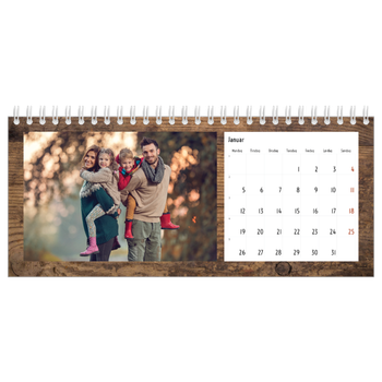Bordkalender med foto — Paneler i tre