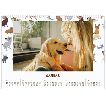 Fotokalender A3 — Leken valp