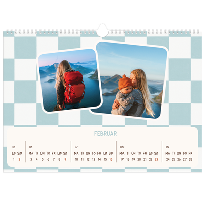 Fotokalender A3 — Retro mønstre [Februar]
