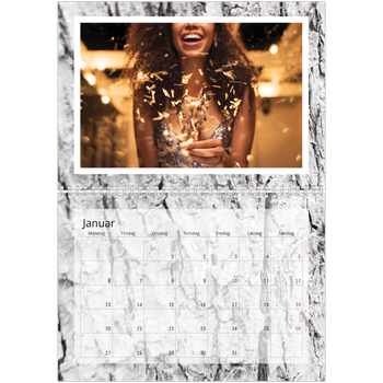 Fotokalender A4 dobbel — Bakgrunn i bark