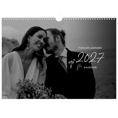 Fotokalender A3 — Elegant skrift [kalender-forside]