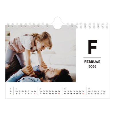 Fotokalender A5 — Bokstav i fokus [Februar]